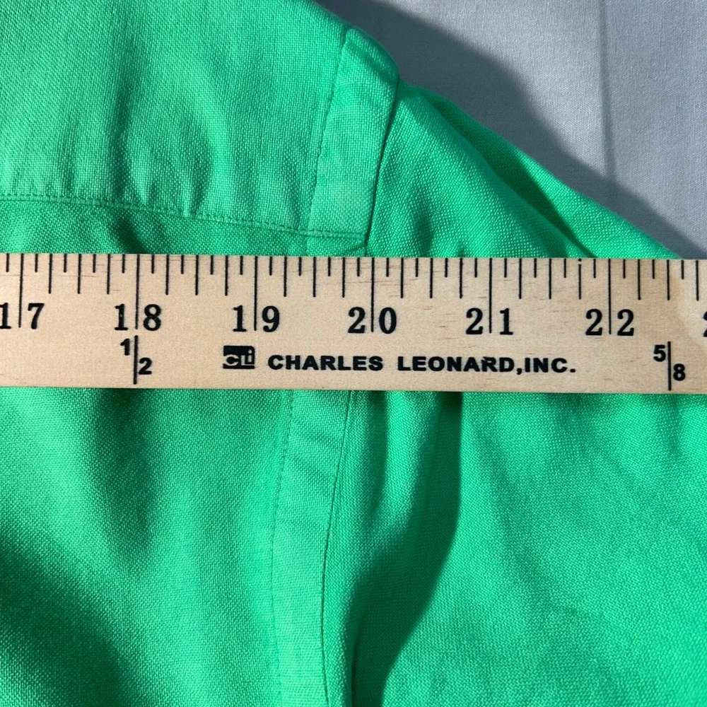 Ralph Lauren Button Down Shirt Mens XXL Green Cotton Preppy Classic Fit - Picture 15 of 16